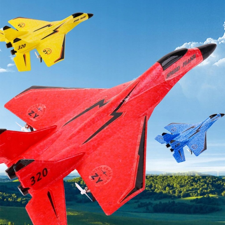2.4 г 2CH EPP Foam RC Літак Outdoor Game Планер USB Червоний 2 шт. Акумулятор — фото 5
