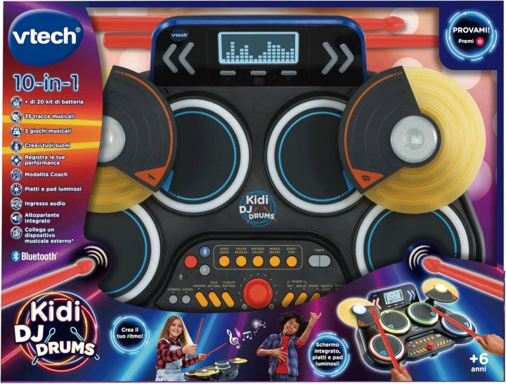 Барабанна установка VTECH Kidi DJ Drums Барабанна установка чорна Версія Німецька — фото 6