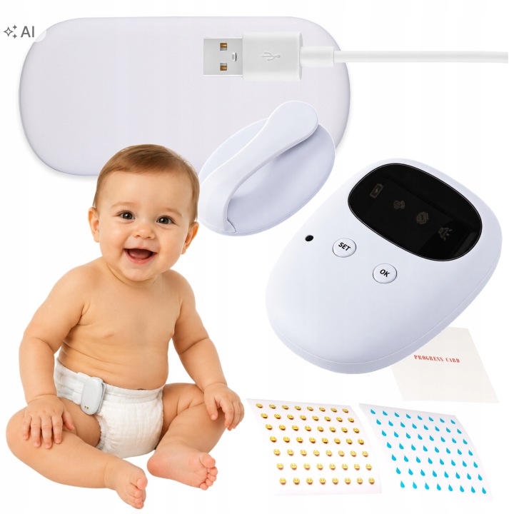 Alarm Probuzení nočního namáčení Senzor Vlhkosti V Posteli bezdrátový