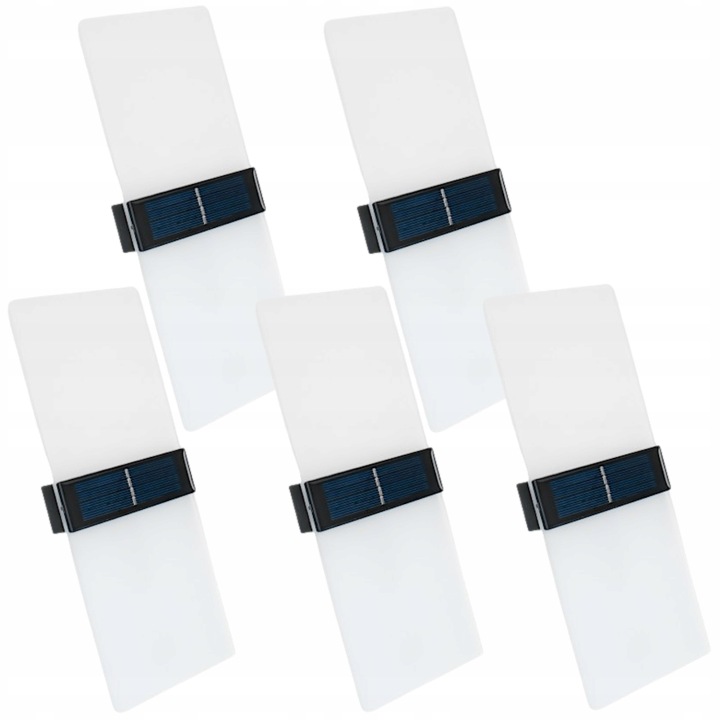 5 x Solární nástěnné svítidlo Solární lampa Akryl Led Venkovní vodotěsný senzor