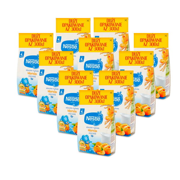 NESTLE Кашка молочно-рисова Абрикос - по 4 місяця 5 шт. 300 г — фото 3