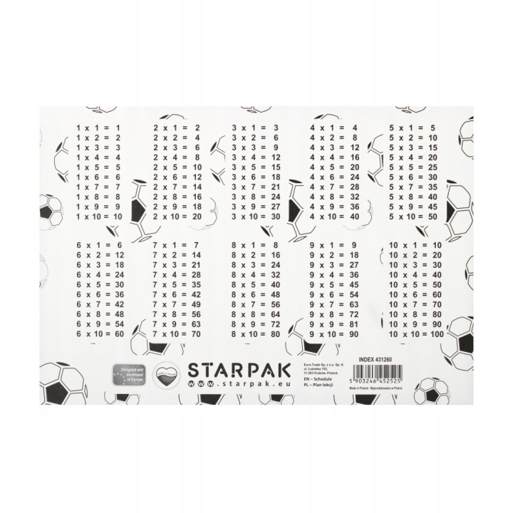 Розклад уроків з табличкою множення A5 Футбол STARPAK 431260 — фото 8