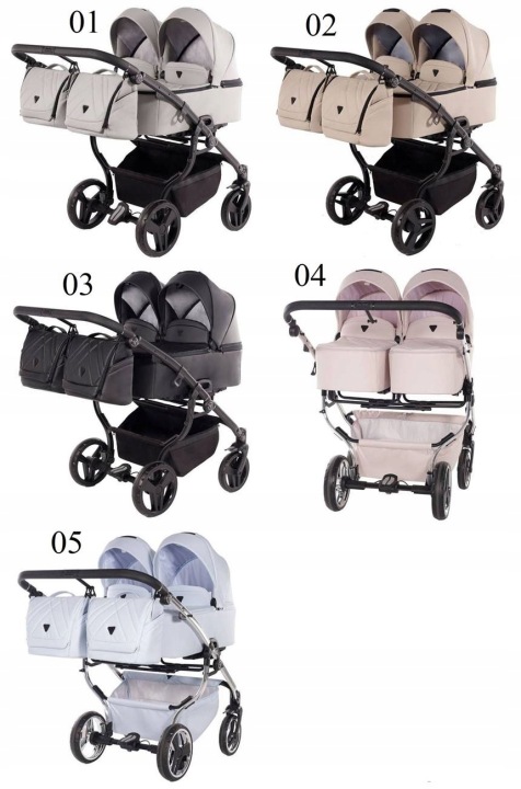 Junama Duo V3 Еко | Візок Для двійні 4 в 1 база isofix крісло | Бежевий 02 — фото 10