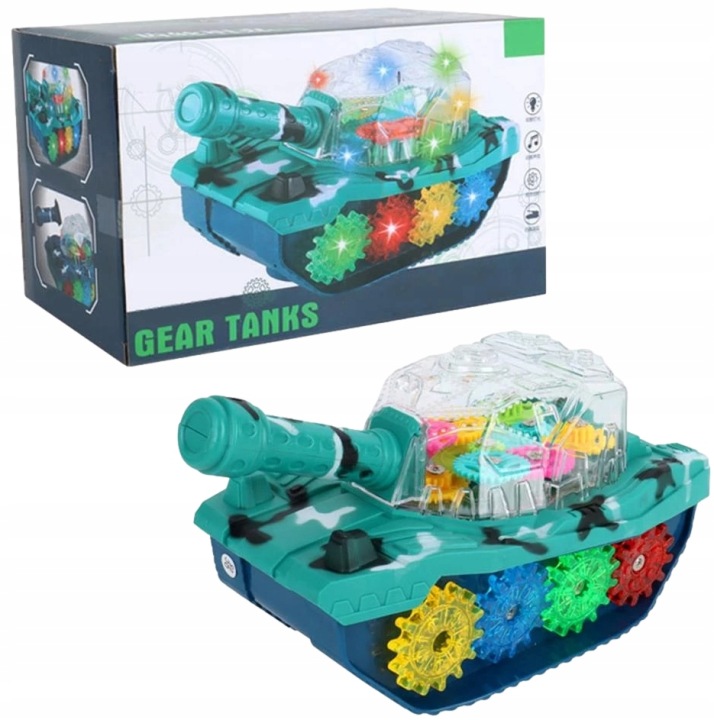 Танк Прозорий Музичний Світний LED TANK