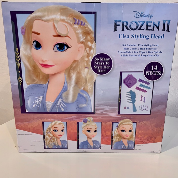 Голова для зачісок зачісування ELSA KRAINA LODU FROZEN 2 DISNEY 20 см — фото 10