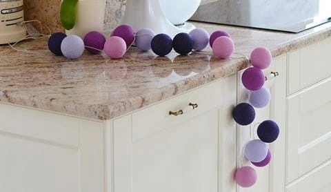 Cotton Balls Violets by Бавовна Ball Light 10 куль
