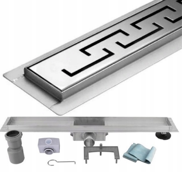 Lineární odtok 40 cm nízký, nízká konstrukce 52 mm Řecký vzor
