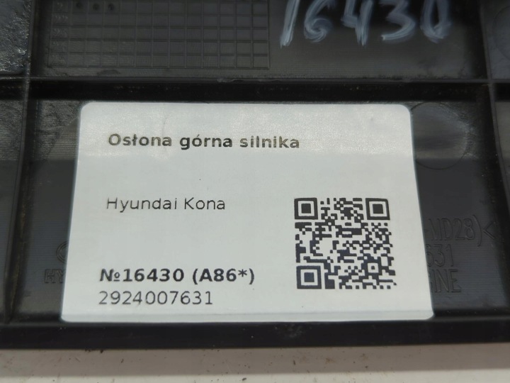 Coperta de sus a motorului Hyundai Kona 29240-07631 9