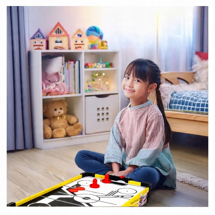 CYMBERGAJ GAME TABLE WITH AIR FLOW SYSTEM BATTERY OPERATED HOCKEY FOR KIDS GAME Product depth 30 cm
