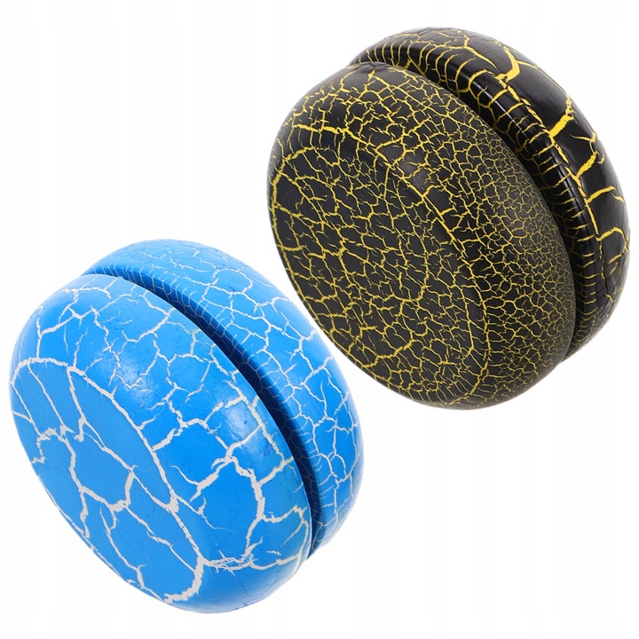 2 шт. Портативний Візерунок Тріщини Дерев'яні Yo-Yos - Ідеальна Іграшка Для Вправ Для Дітей