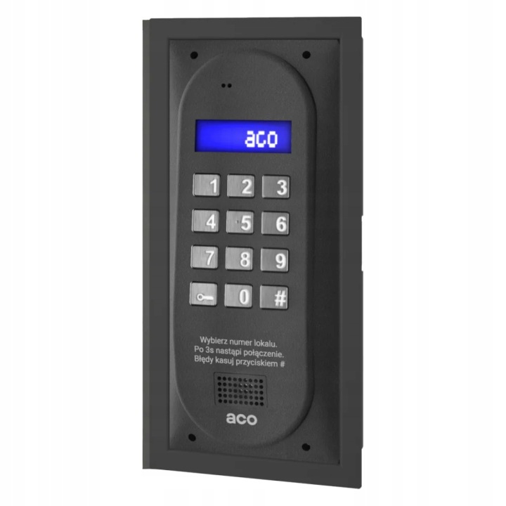 Digitální interkom s kódovým zámkem a Rfid čtečkou Aco CDNP8ACC ST(G3) B