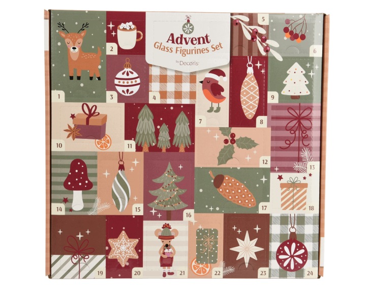 Adventní kalendář s 24 skleněnými koulemi