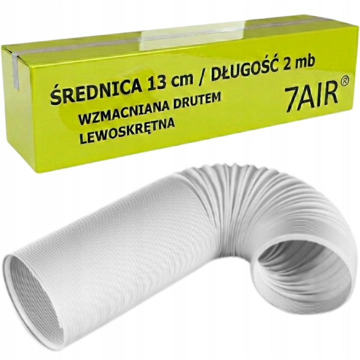 Trubka Pro Přenosnou Klimatizaci Na Komínové Okno 13 CM 2 M Vyztužená Drátem