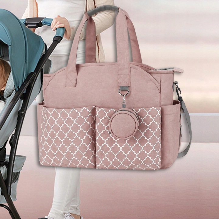 Водонепроникна сумка Nappy Bag Tote Сумка на плече з сумкою для пляшки — фото 9
