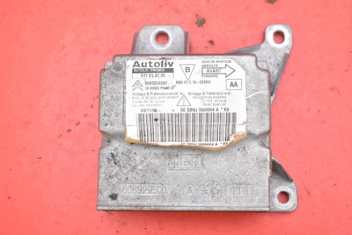 modul SENSOR AIRBAG airbag 9665558280 CITROEN C5 II X7 III 08-17