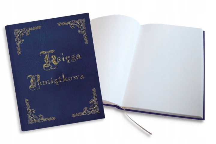 Книга Пам'ятна позолочена B4, 100 карток - темно-синя