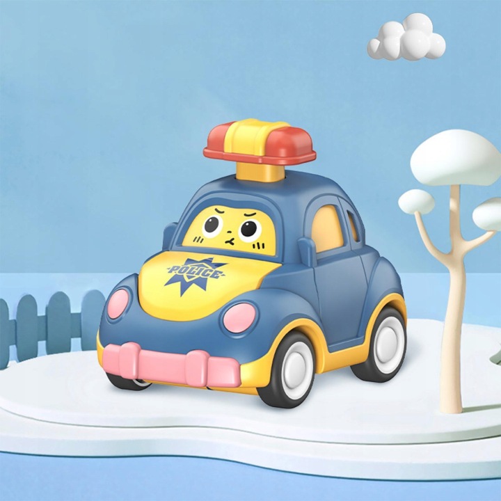 Прес and Go Car Іграшки розвивальні Мультяшний Baby Push Інерційний Car синій — фото 3