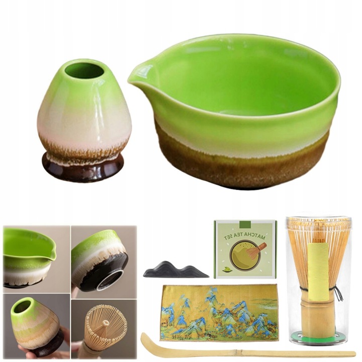 Matcha na čaj Matcha 6 Částečná zelená až japonská hnědá a zelená