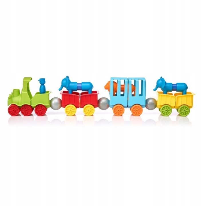 Магнітний конструктор Smart Max My First Animal Train IUVI Тварини Гра — фото 4