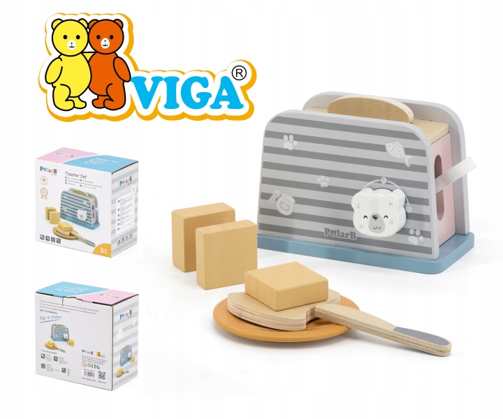 Viga 44017 PolarB Тостер з Ведмедиком Дерево Pastel — фото 11