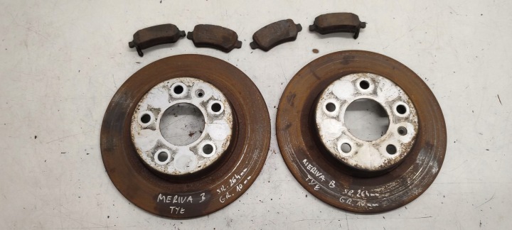 Bremsscheibe bremsen Beläge Bremsbeläge heck Opel Meriva B 1,4 16V