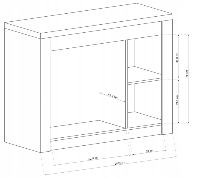Комод Jarstol INDIANAPOLIS 108,5 x 42 x 103,5 крафт білий матовий 1D/4S I-17 — фото 3