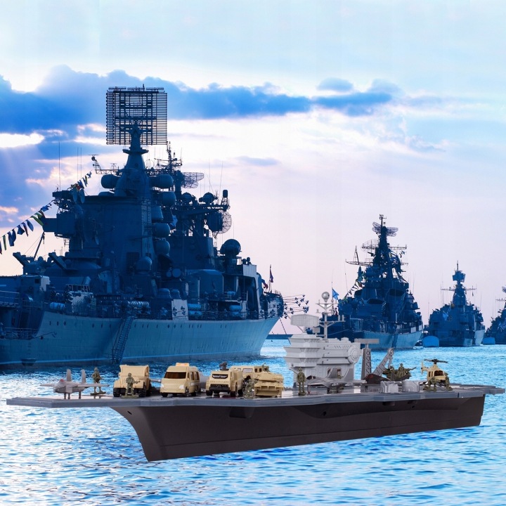 Великий авіаносець база військова корабель військовий солдатики армія машинки — фото 14