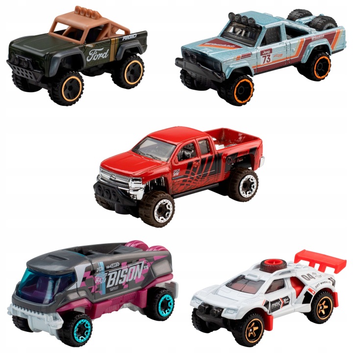 HOT WHEELS набір 5 машинок MUD STUDS JKG10 5 шт.
