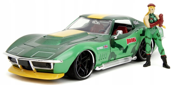 Автомобіль JADA TOYS Street Fighter 1969 Chevrolet Corvette ZL1 + фігурка — фото 2