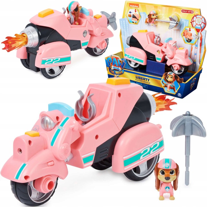 Щенячий патруль THE MOVIE набір транспортний засіб мотоцикл + фігурка LIBERTY песик 3+ — фото 10