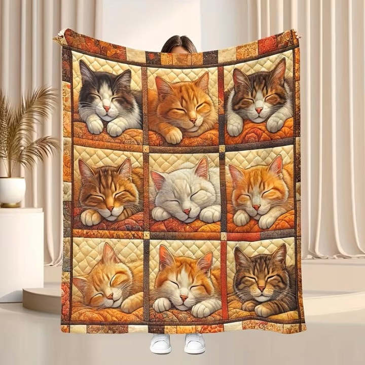 Deka deka pléd přehoz spící kočky koláž boho 150x200 cm koťata dárek