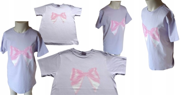 Bluzka t shirt dla dziewczynki bawełniana koszulka krótki rękaw