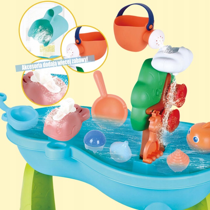 STÓŁ STOLIK WODNY 2w1 PIASKOWNICA WODOSPAD WOOPIE Marka Woopie