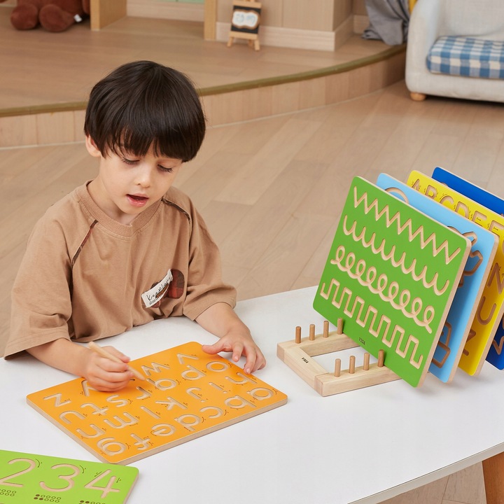 VIGA DREWNIANY STOJAK NA TABLICE KREŚLARSKIE PUZZLE PIONOWY ORGANIZER Marka Viga