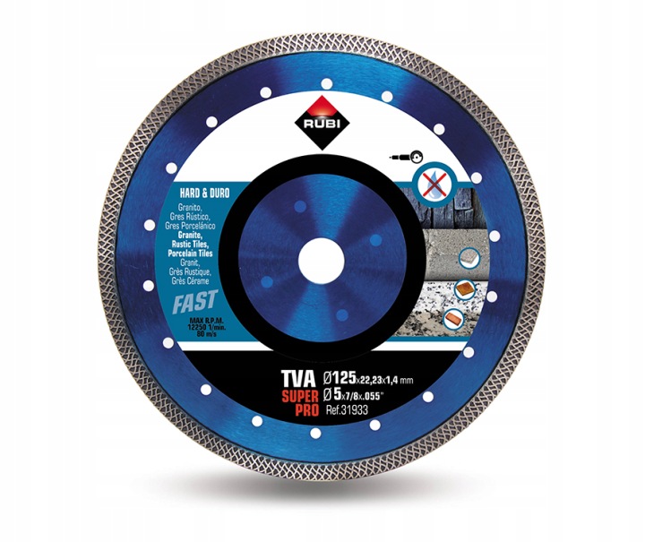 Diamantový kotouč pro řezání Turbo Viper Tva 125 Superpro (31933) Rubi