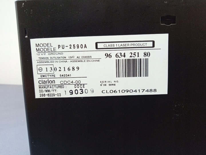 CITROEN C8 LIFT 08-14 CD CHANGERENT 9663425180 8
