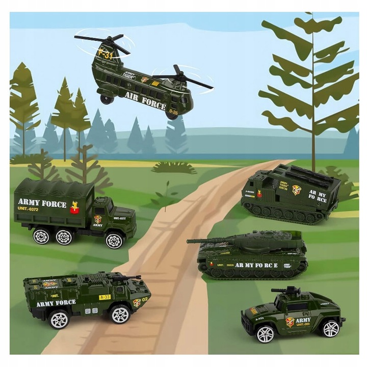 MILITARY TRANSPORTER MILITARY SET WITH LAUNCHER FOR CHILDREN TANK CAR Vehicle type sets
