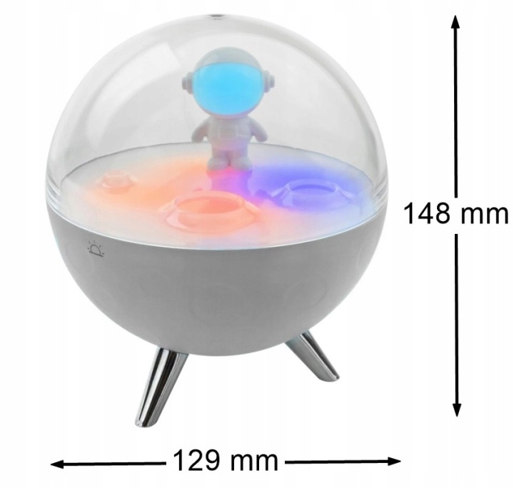 Нічник LED Бездротова Космонавт Кольорова RGB Місяць Ecolight — фото 5