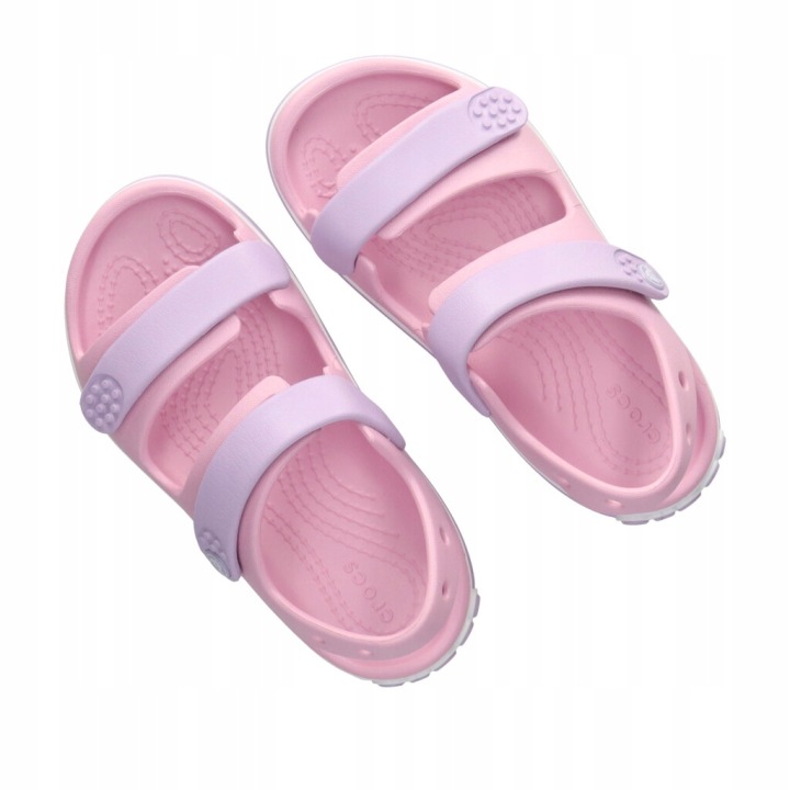 CROCS сандалі дитячі рожеві на липучках 22,5 1Ż9E (вживаний) — фото 9