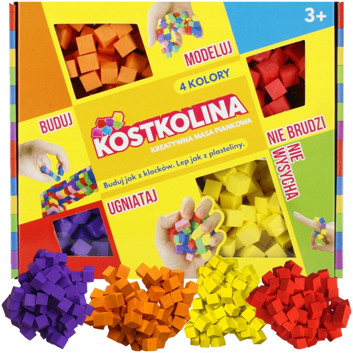 Маса для ліплення KOSTKOLINA 4 кольори Гомілкостопу Творчі для Гри для Дітей — фото 3