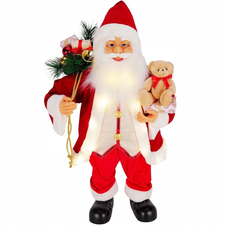 Svatý Mikuláš na Vánoce Vánoční figurka Velký 80 cm Dekorace