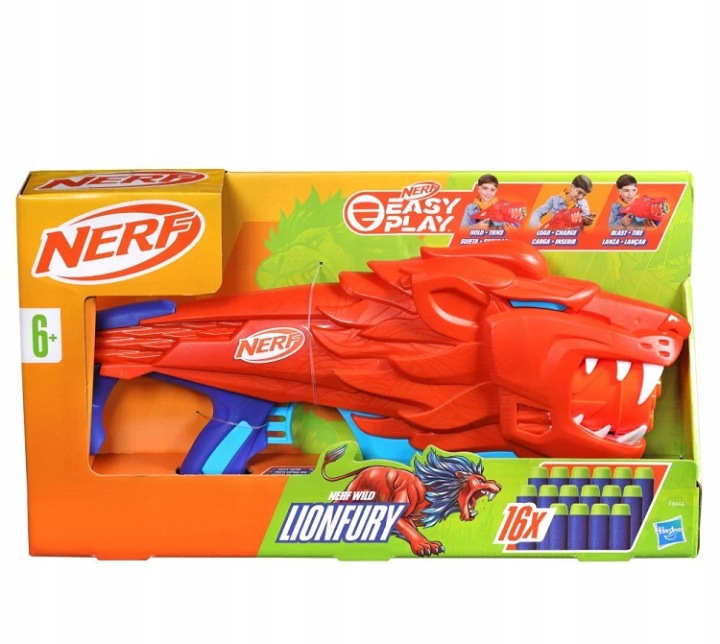 Nerf Junior Wild Lionfury, пускова установка пістолет лев 16 Nerf — фото 5