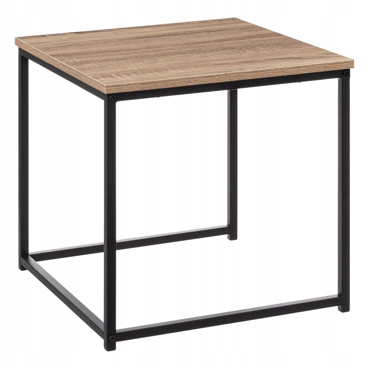 STOLIK KAWOWY ZESTAW 2 SZTUK CZARNE LOFT NOWOCZESNE DO SALONU DĄB METALOWE Marka 5five Simply Smart