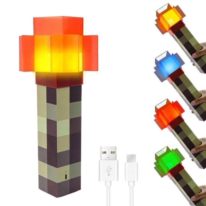 Лампа MINECRAFT 4 кольори нічний лампа настінна для спальні і кімнати дитини