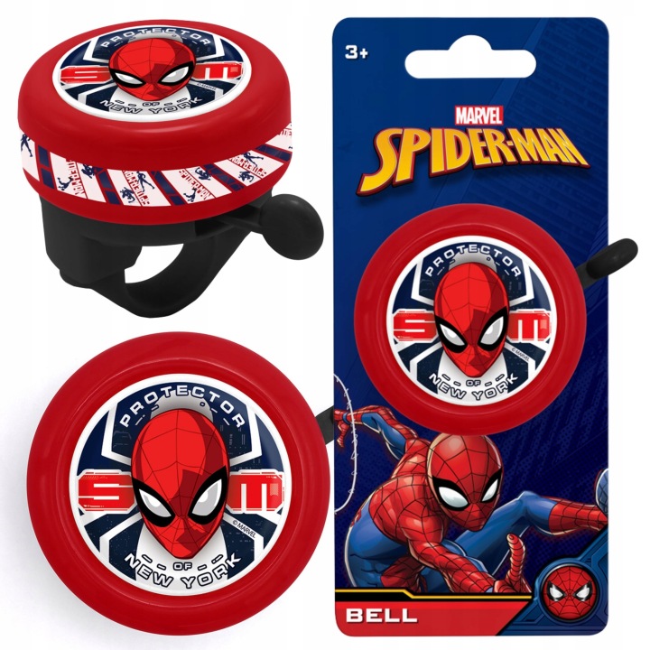 Набір SPIDERMAN кошик + дзвоник на кермо для дітей велосипед самокат — фото 4