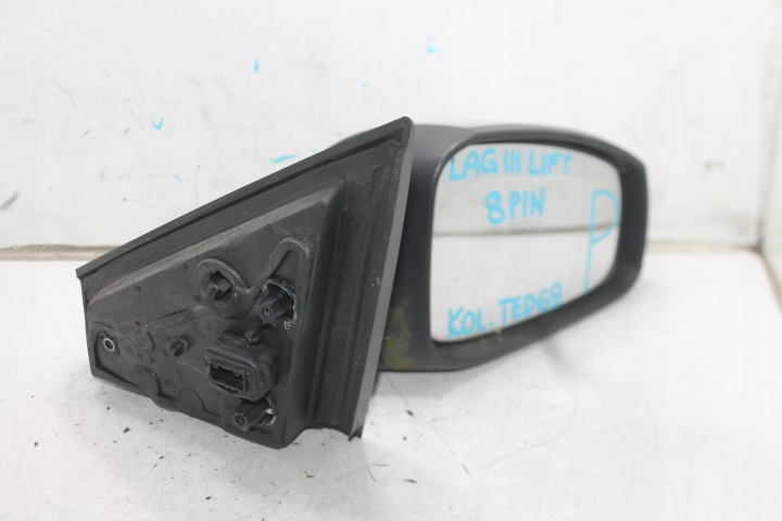 SPECCHIETTO RETROVISORE DESTRO 8PIN RENAULT LAGUNA III LIFT DELLE RUOTE. TED69 09-15 ANGLIK