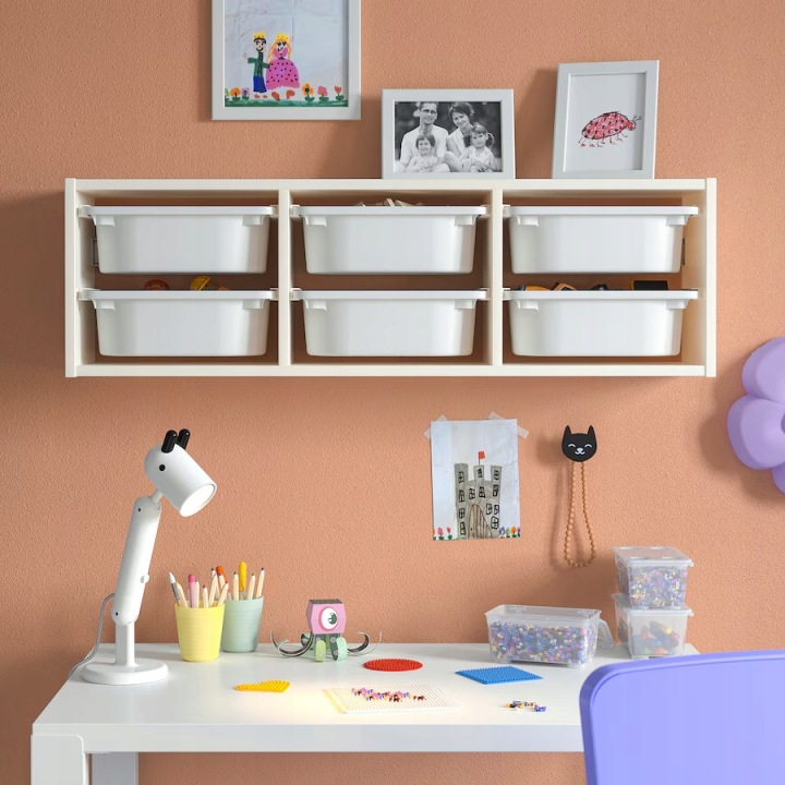 IKEA TROFAST Шафка настінна 99x21x30 см білий/білий — фото 3