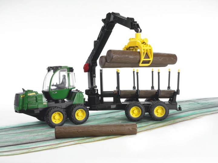 Bruder Форвардер John Deere 1210E з захоплювачем і 4 колодами 02133 — фото 3