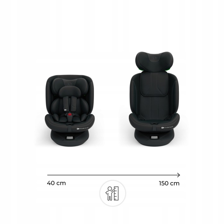 Автокрісло Kinderkraft I-Grow 2 PRO, розмір I 40-150 см, чорний (виставковий) — фото 5