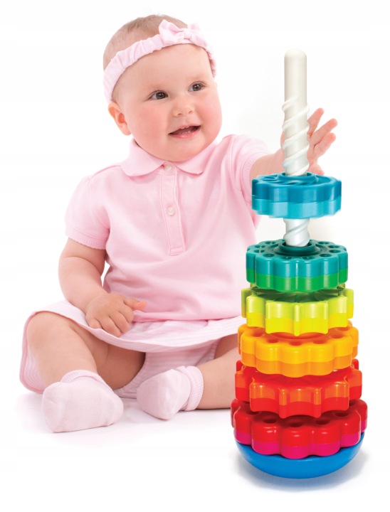 Кольорова Закручена Вежа Пірамідка Колеса Spin Again FAT BRAIN TOYS SpinAgain — фото 14